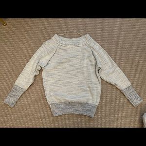 FREE PEOPLE sugar rush sweater in white and blue